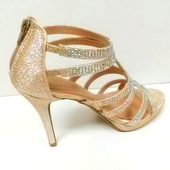 NEW! Gold Platform Heels! w/SPARKLES! - Picture 3 of 8